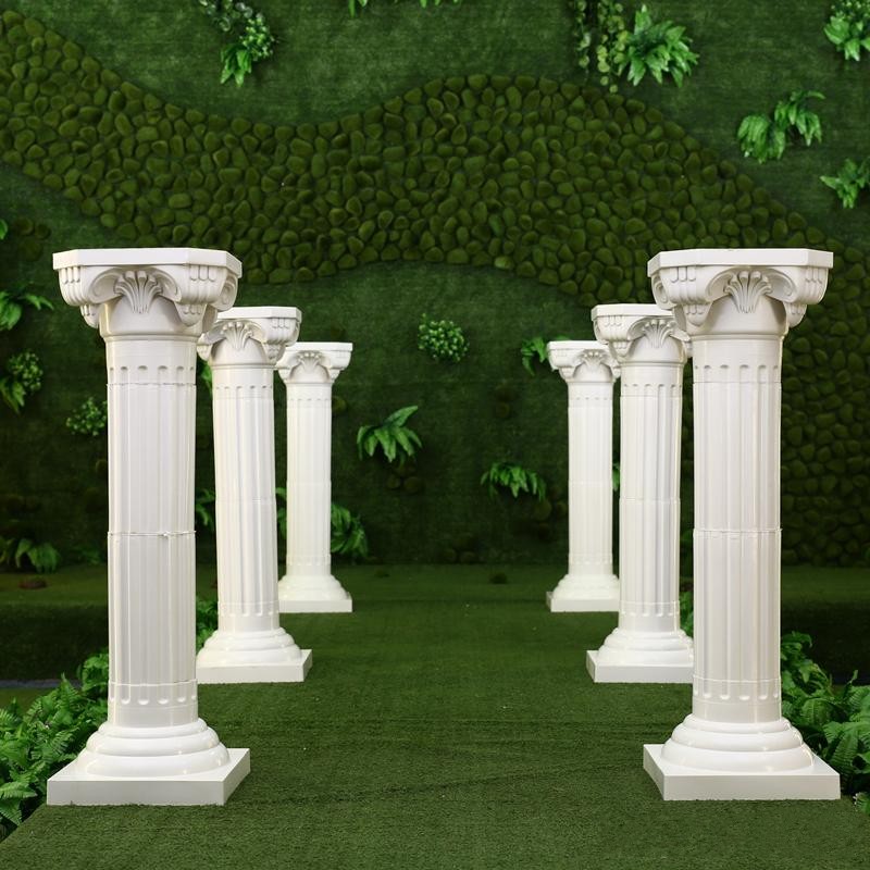 Lighting Decoration Stand - 65cm 113cm White Plastic Roman Column