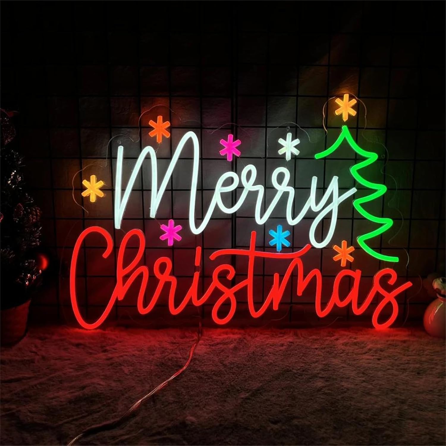 Merry Christmas Neon Sign with - Lighting Decoration Ideas For Home 评论和价格