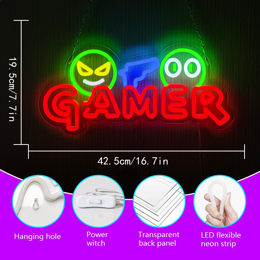 Gamer Neon Sign LED Wall Light - Lighting Decor Wedding 评论和价格