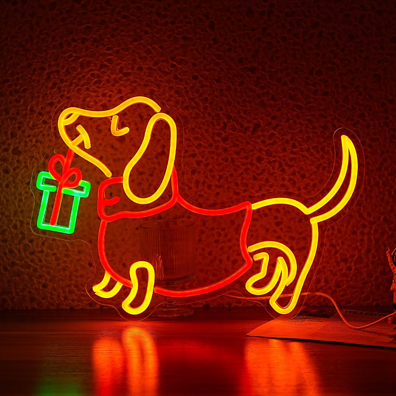 USB Dimmable Dachshund Neon Si - Lighting Decoration Ideas For Home 评论和价格