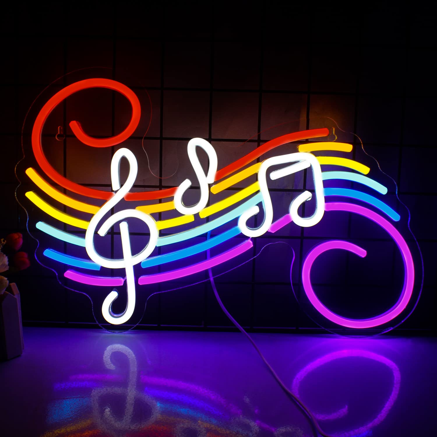 Music Notes Neon Sign Customiz - Lighting Decor Wedding 评论和价格