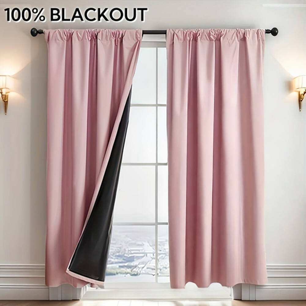 1pc 100% Blackout Curtain with - Office Lighting Decor 评论和价格