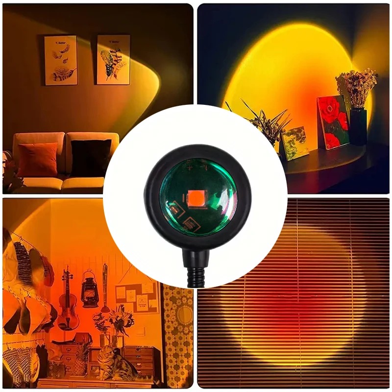 1pc USB Sunset Projection Lamp - Sunset Lamp Projection 评论和价格
