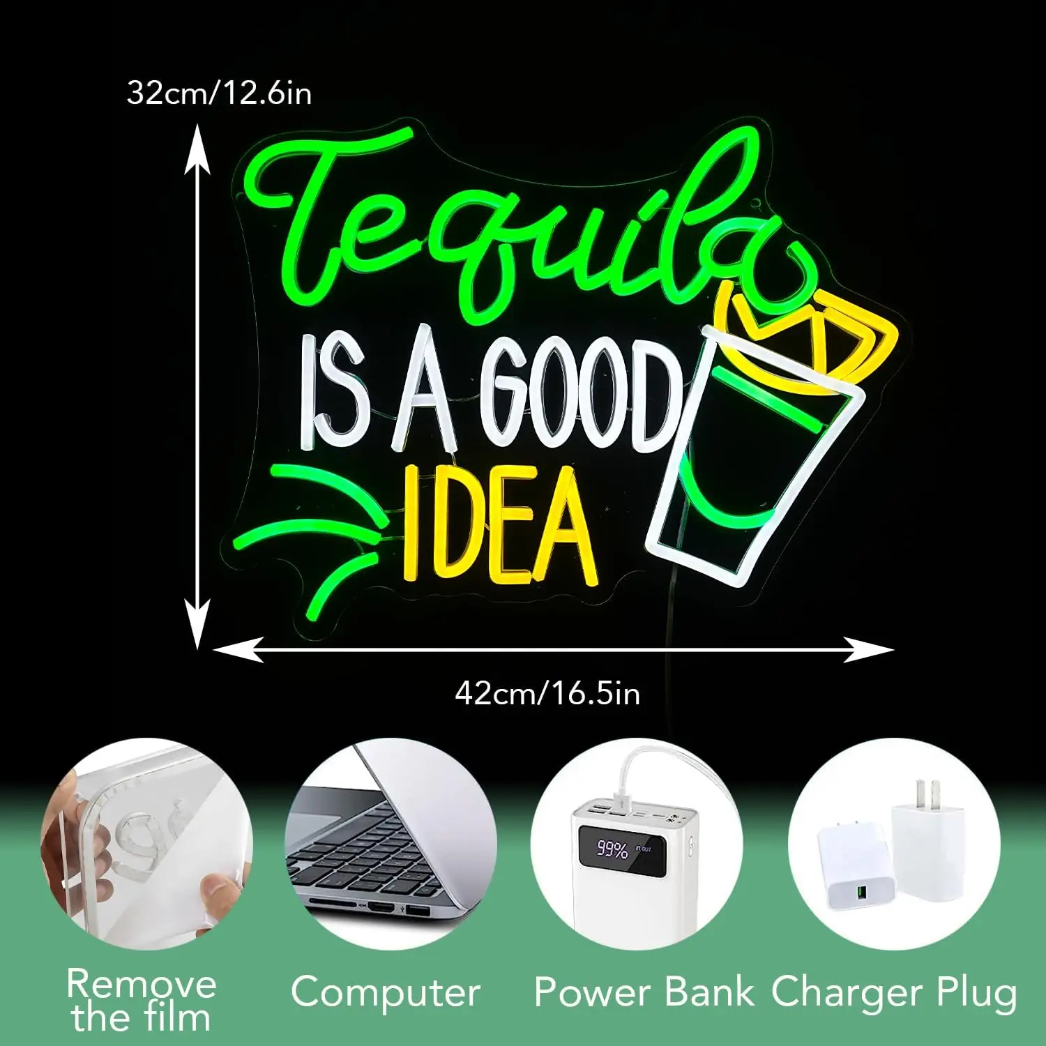 Tequila Is A Good Idea Neon Si - Lighting Decoration Ideas For Home 评论和价格