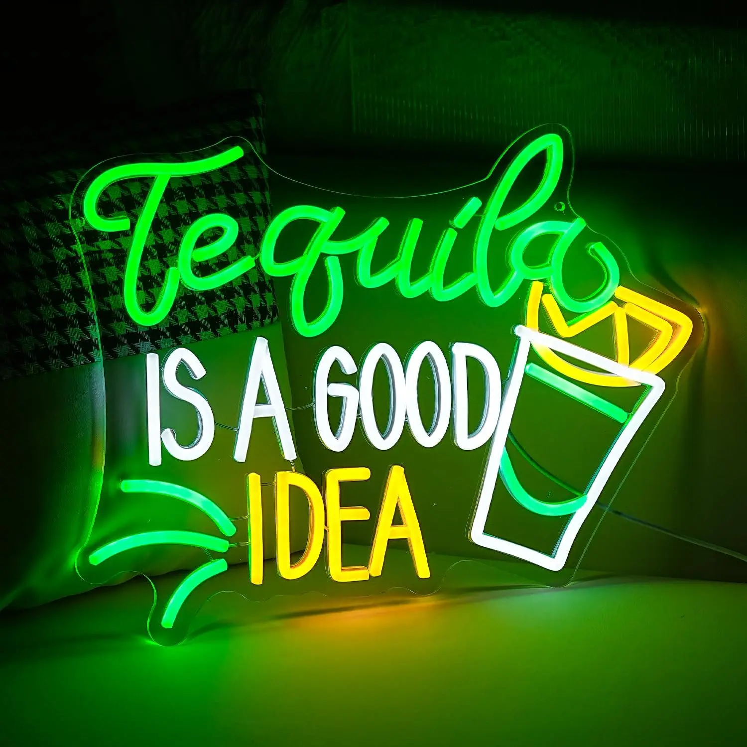 Tequila Is A Good Idea Neon Si - Lighting Decoration Ideas For Home 评论和价格