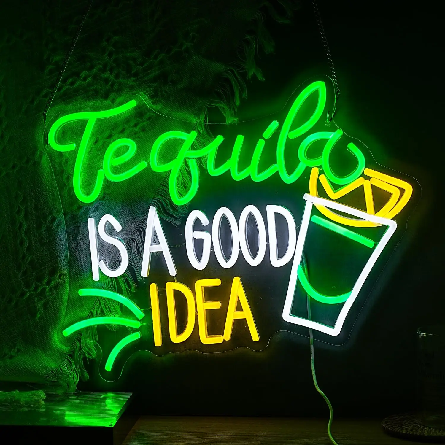 Tequila Is A Good Idea Neon Si - Lighting Decoration Ideas For Home 评论和价格