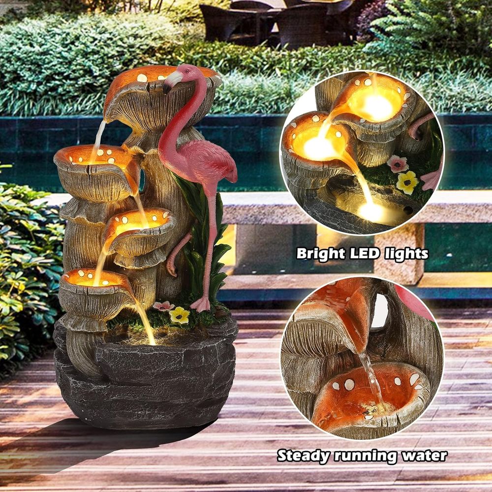 5 Tier Garden Waterfalls with  - Lighting Decoration Stand 评论和价格