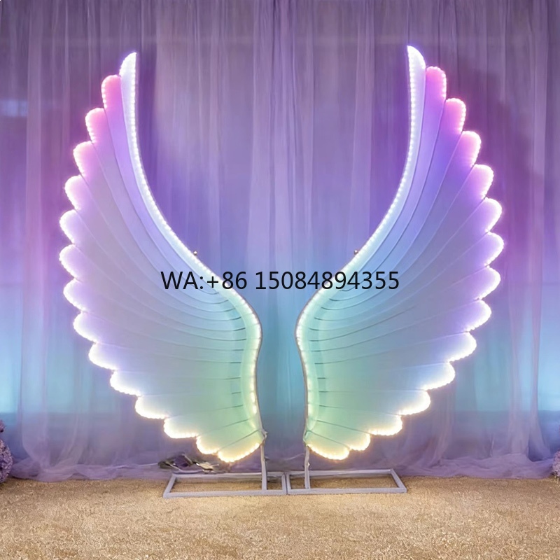 Glowing Angel Wings Light Prop - Lighting Decor Wedding 评论和价格