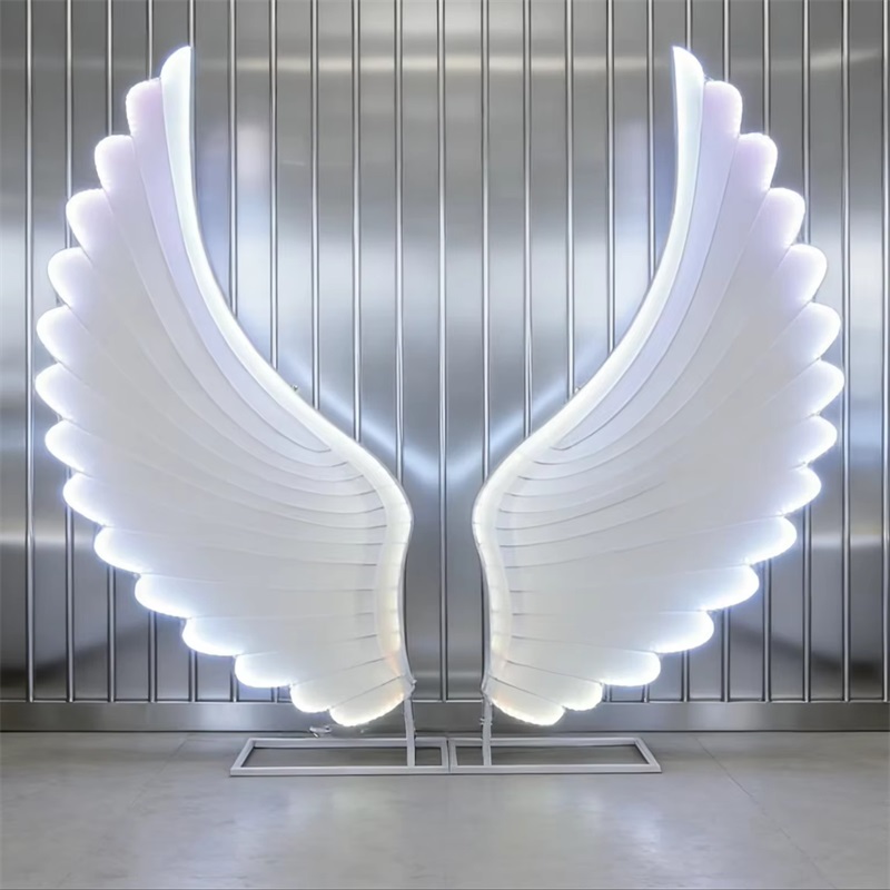 Glowing Angel Wings Light Prop - Lighting Decor Wedding 评论和价格