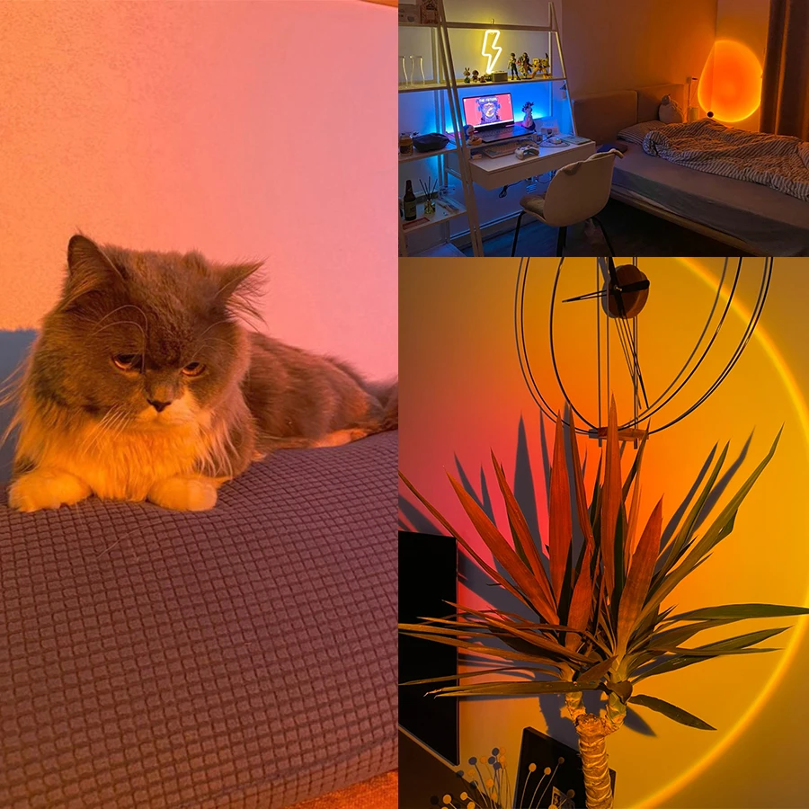 Sunset Lamp Night Light Multi  - Sunset Lamp Projection 评论和价格