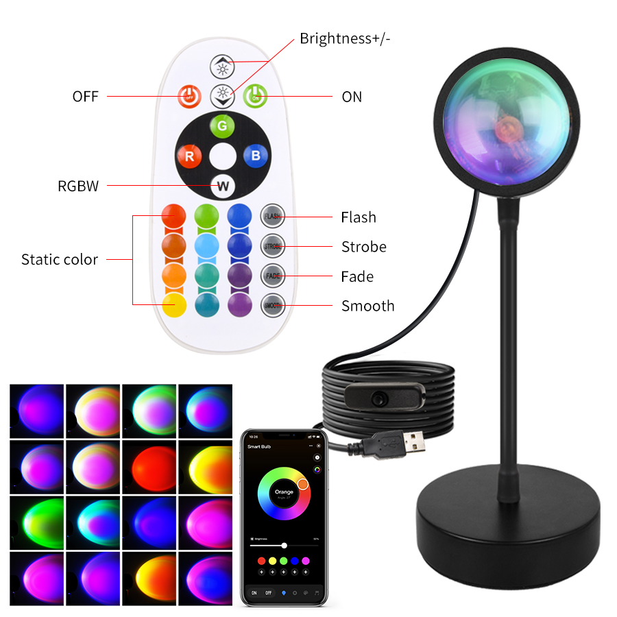 Smart Sunset Lamp Tuya LED Nig - Sunset Lamp Projection 评论和价格