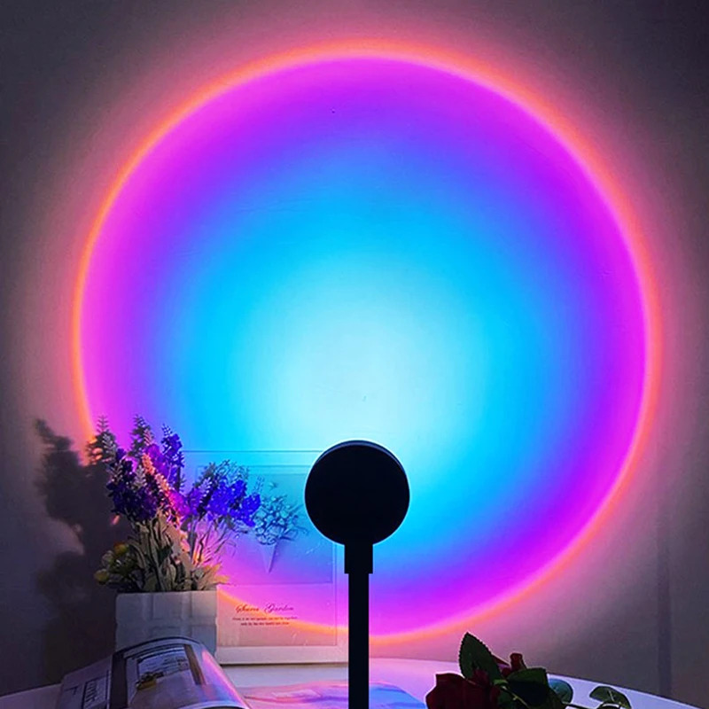 1-4pcs Sunset Lamp LED Rainbow - Sunset Lamp Projection 评论和价格