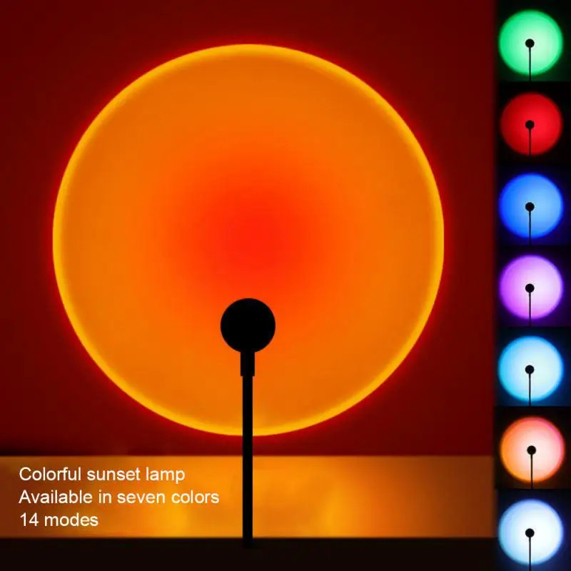 1-4pcs Sunset Lamp LED Rainbow - Sunset Lamp Projection 评论和价格