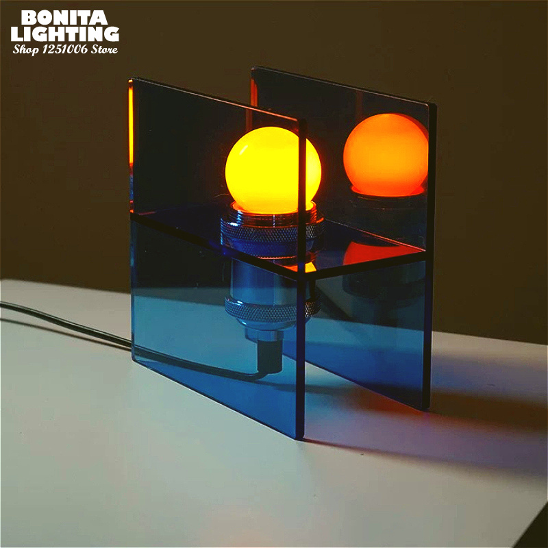 Geometric Acrylic Table Lamp M - Lighting Decor Sunrise 评论和价格