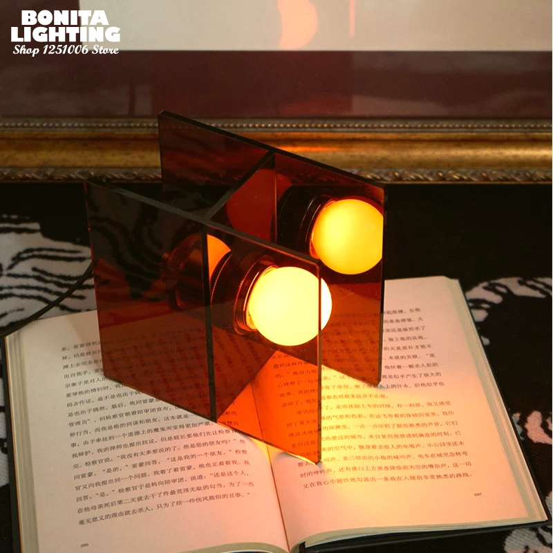Geometric Acrylic Table Lamp M - Lighting Decor Sunrise 评论和价格