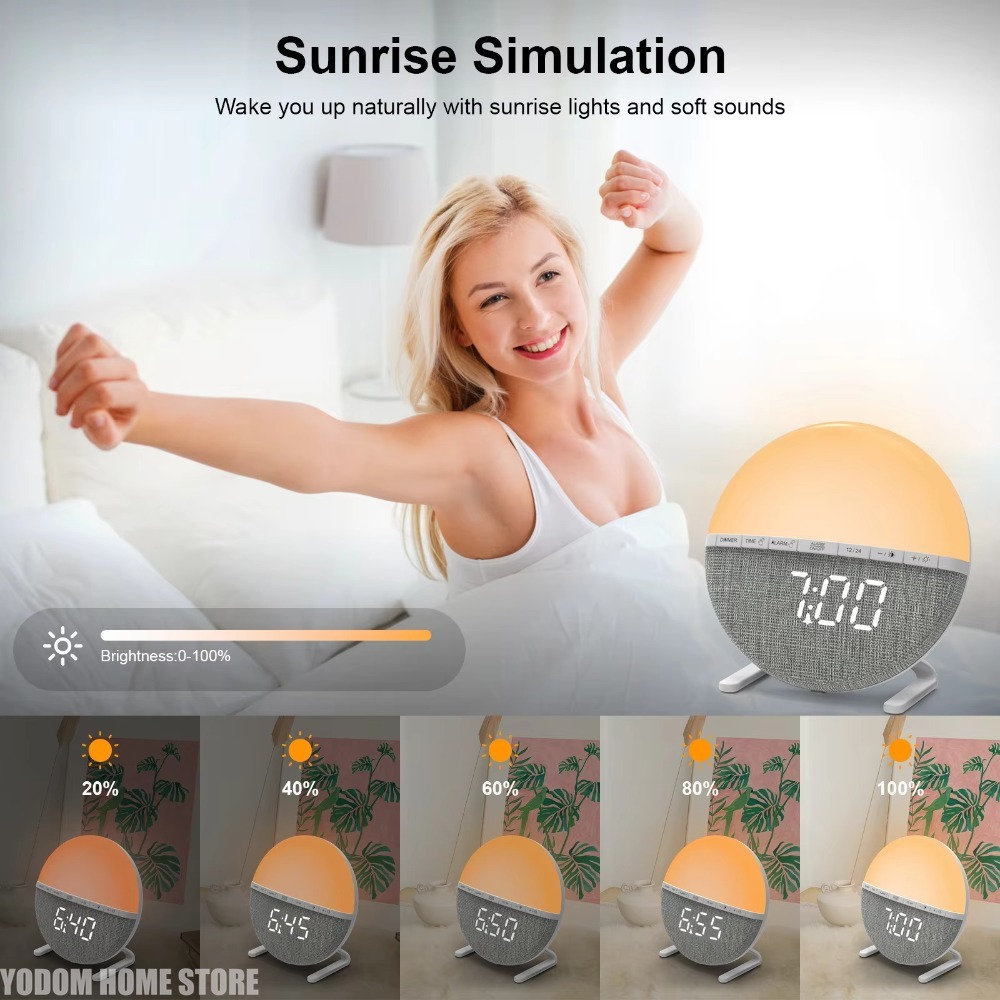 Sunrise Alarm Clock Wake Up Li - Lighting Decor Sunrise 评论和价格