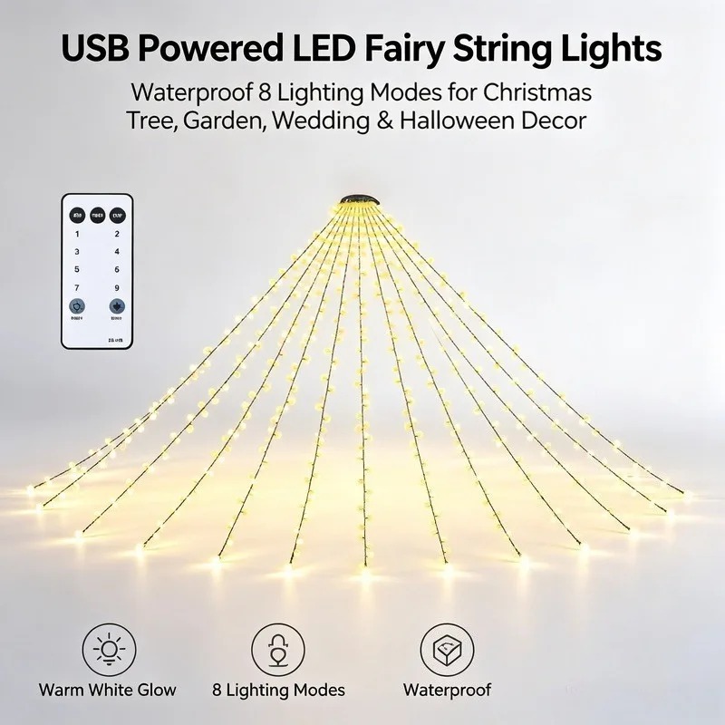 Waterproof USB LED String Ligh - Lighting Decor Wedding 评论和价格