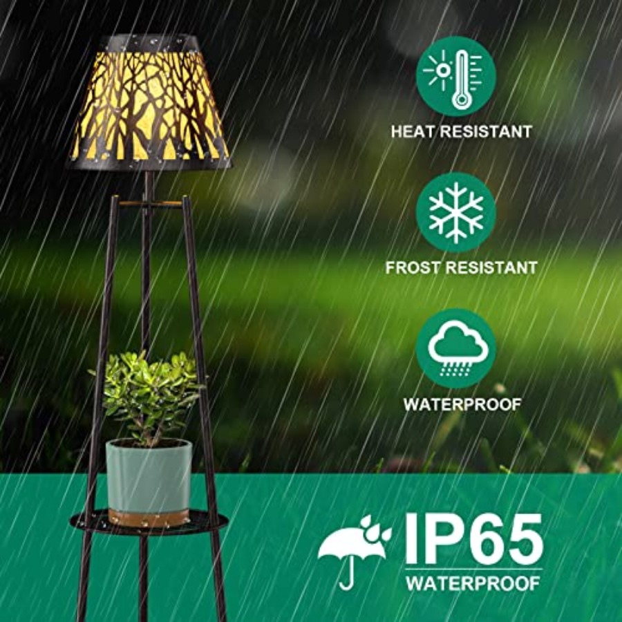 2 Pack Outdoor Solar Floor Lam - Lighting Decoration Stand 评论和价格
