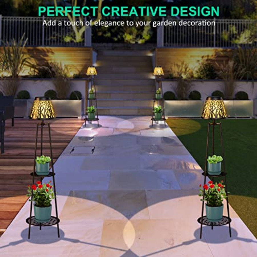 2 Pack Outdoor Solar Floor Lam - Lighting Decoration Stand 评论和价格