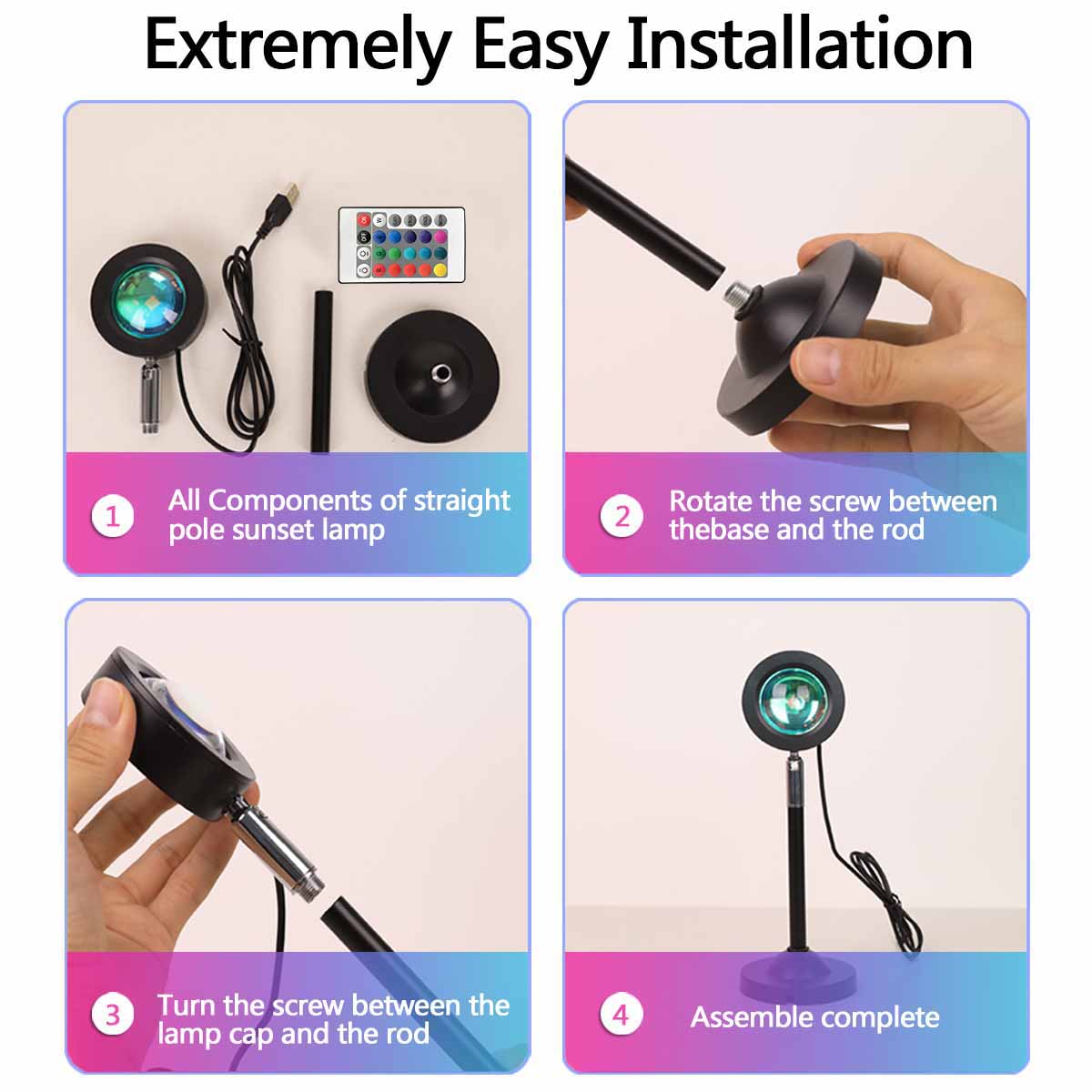 Sunset Projection Light Remote - Sunset Lamp Projection 评论和价格