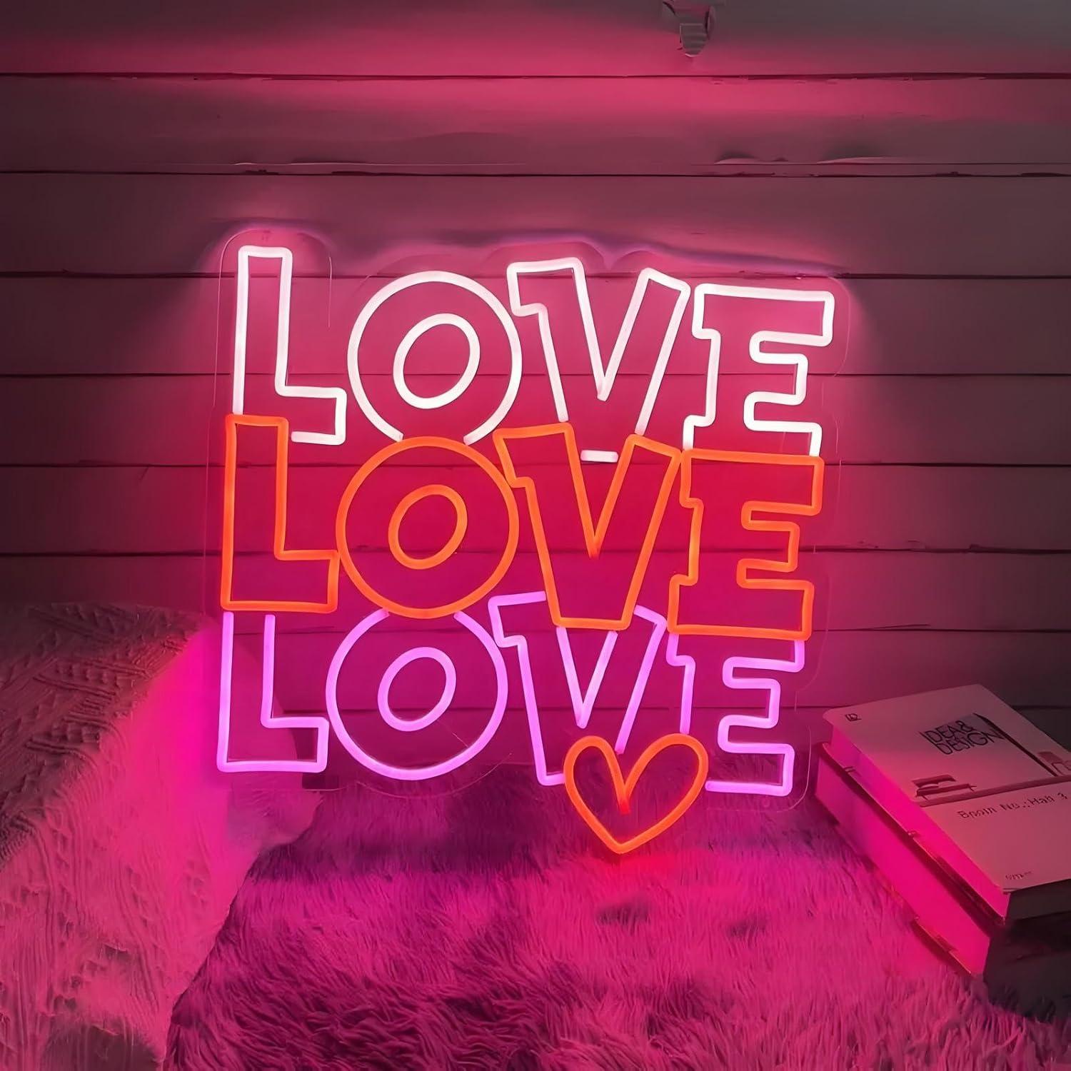 Love Neon Sign USB Dimmable LE - Lighting Decor Wedding 评论和价格