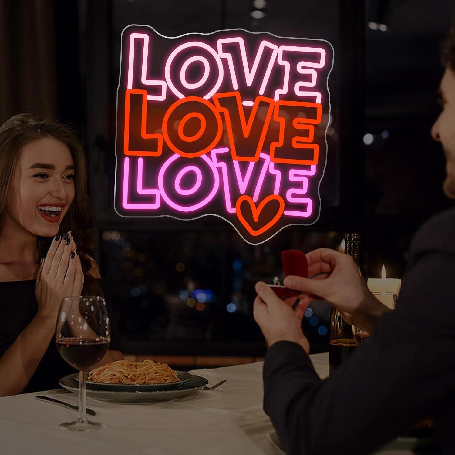 Love Neon Sign USB Dimmable LE - Lighting Decor Wedding 评论和价格