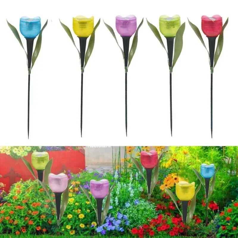 1Pcs Garden Tulip Flower Shape - Lighting Decoration Stand 评论和价格