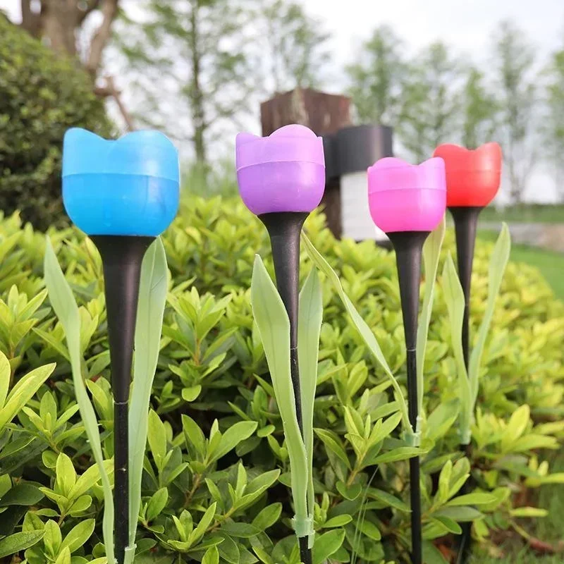 1Pcs Garden Tulip Flower Shape - Lighting Decoration Stand 评论和价格