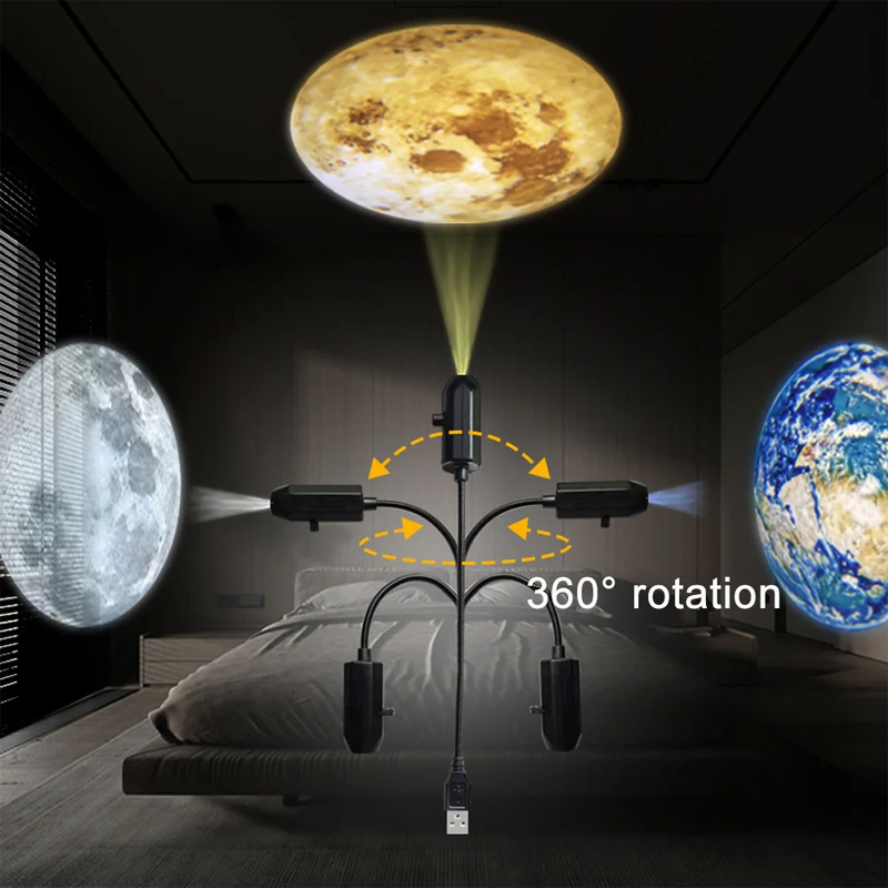 USB Ceiling Moon Earth Project - Sunset Lamp Projection 评论和价格