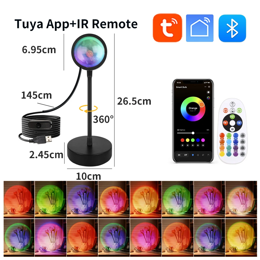Smart Sunset Lamp Tuya USB Sun - Sunset Lamp Projection 评论和价格
