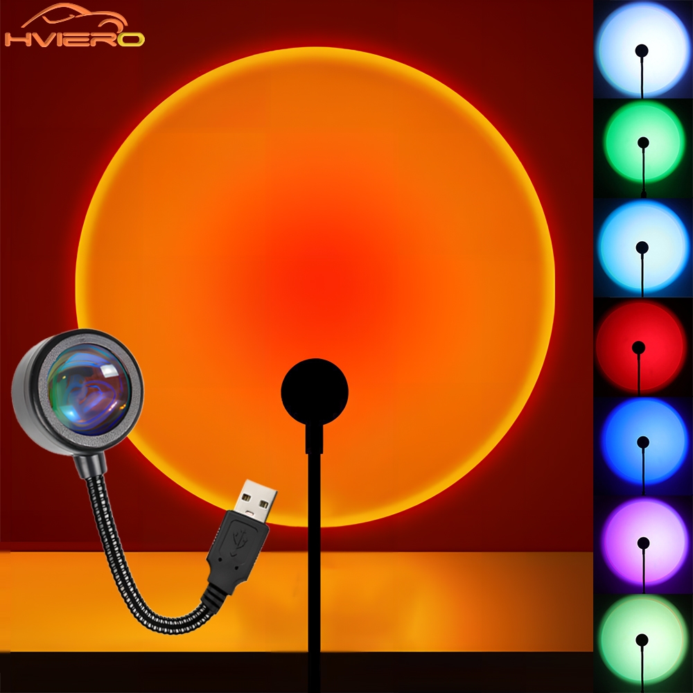 1Pcs USB Interface Sunset Lamp - Sunset Lamp Projection 评论和价格