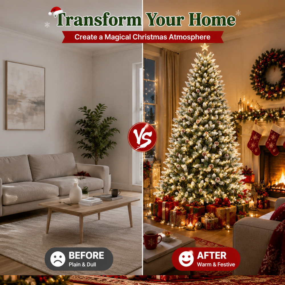 Pre-Lit Flocked Artificial Chr - Lighting Decoration Stand 评论和价格