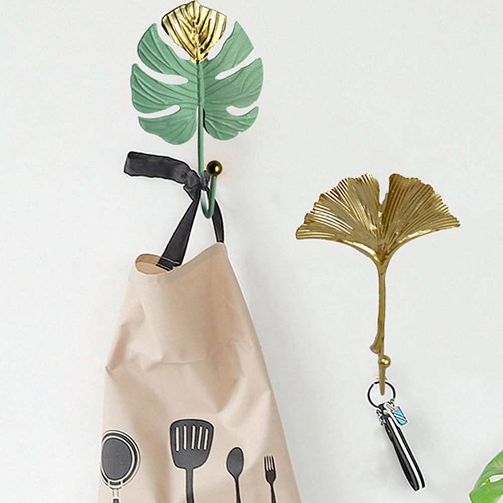 3Pcs Mini Leaf Shape Wall Hook - Office Lighting Decor 评论和价格