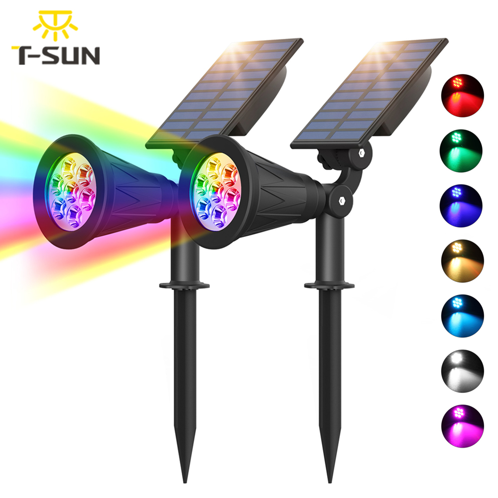 1pc/2pcs 7LED Solar Spotlight  - Lighting Decor Sunrise 评论和价格