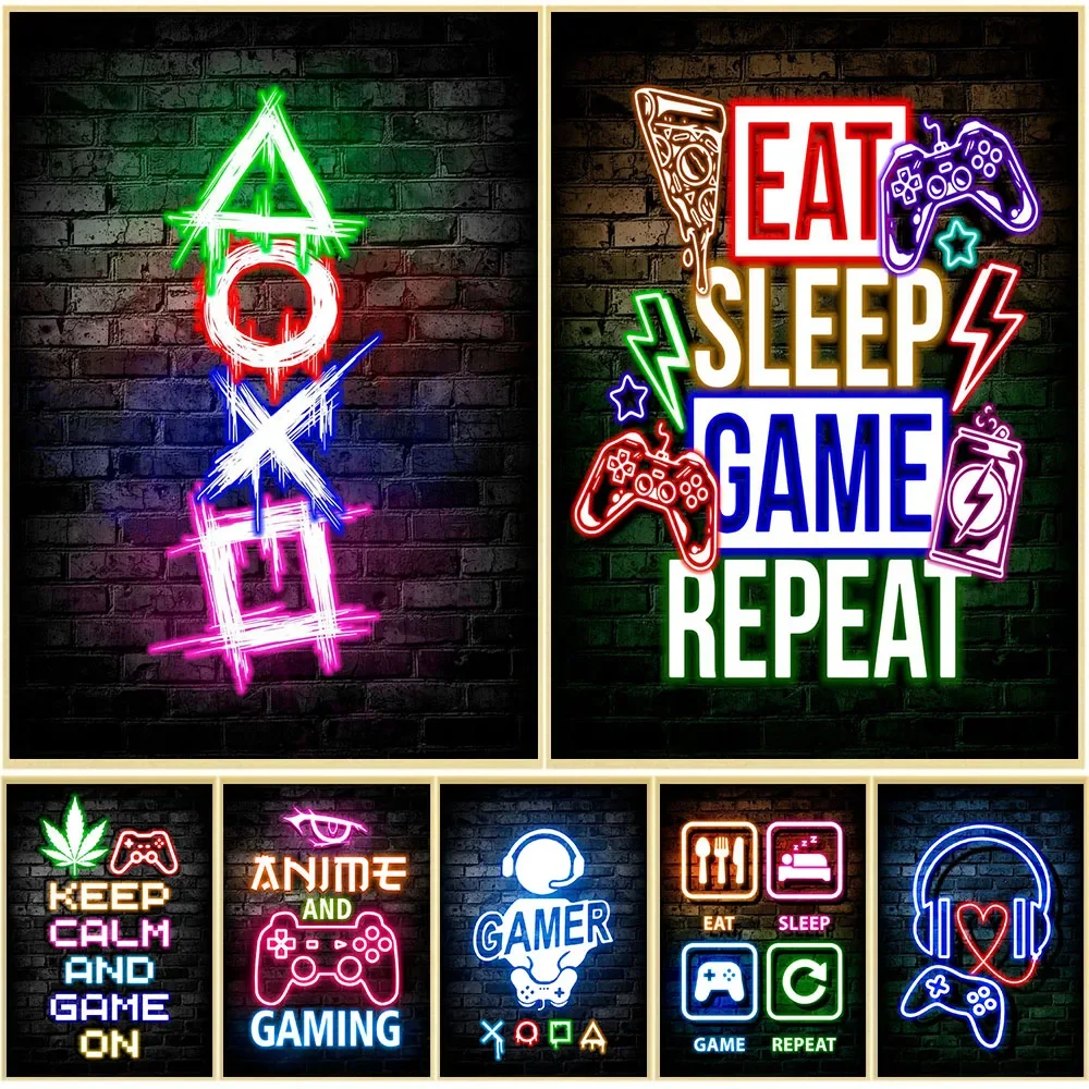 Gaming Neon Eat Sleep Game Rep - Office Lighting Decor 评论和价格