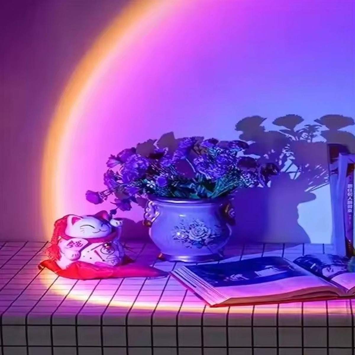 LED Rainbow Sunset Projection  - Sunset Lamp Projection 评论和价格