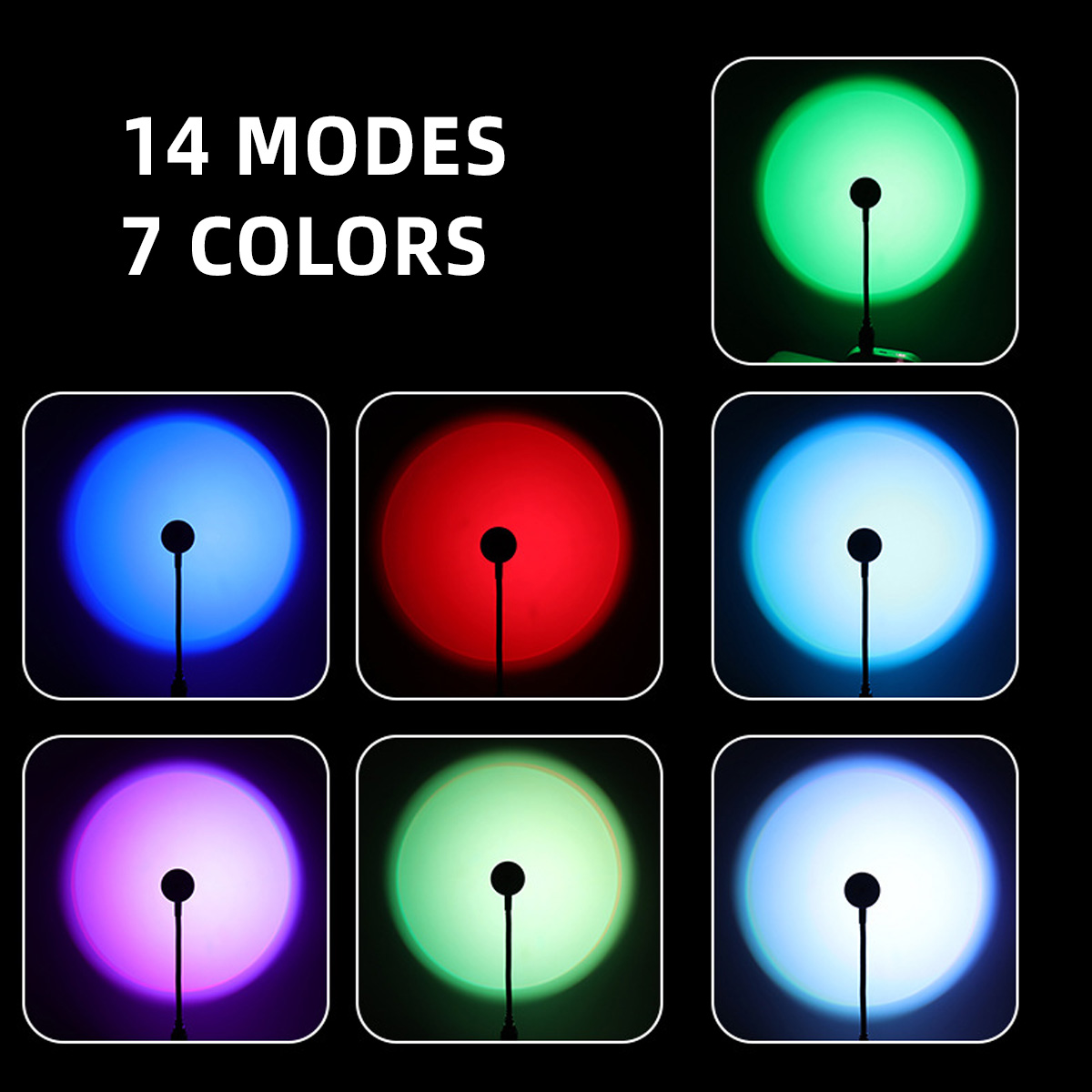 LED Rainbow Sunset Projection  - Sunset Lamp Projection 评论和价格
